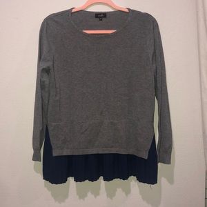 Grey and navy blue light sweater